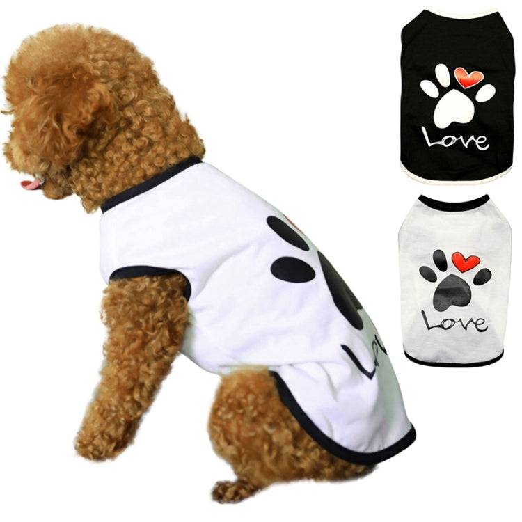 Pet Clothes Dog Love Pattern Vest Dog Clothes