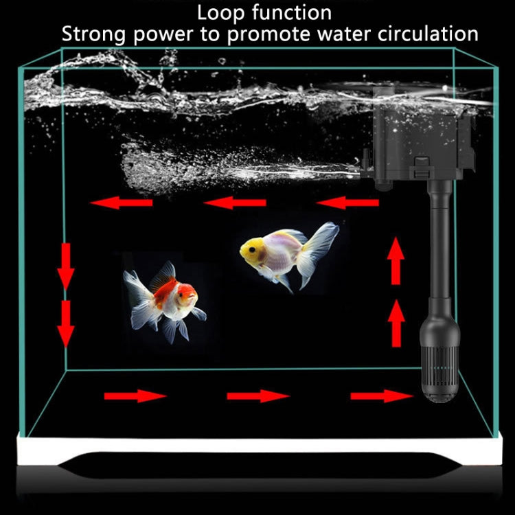 Multifunctional Fish Tank Filter Oxygenation Silent Pump, CN Plug
