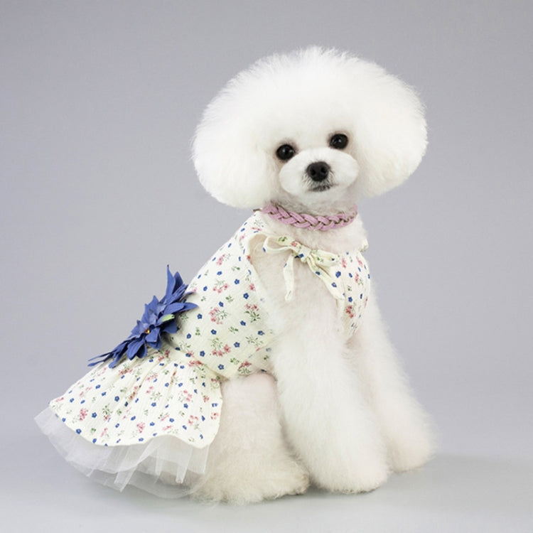 Pet Clothing Dog Cat Spring and Summer Breathable Daisy Skirt