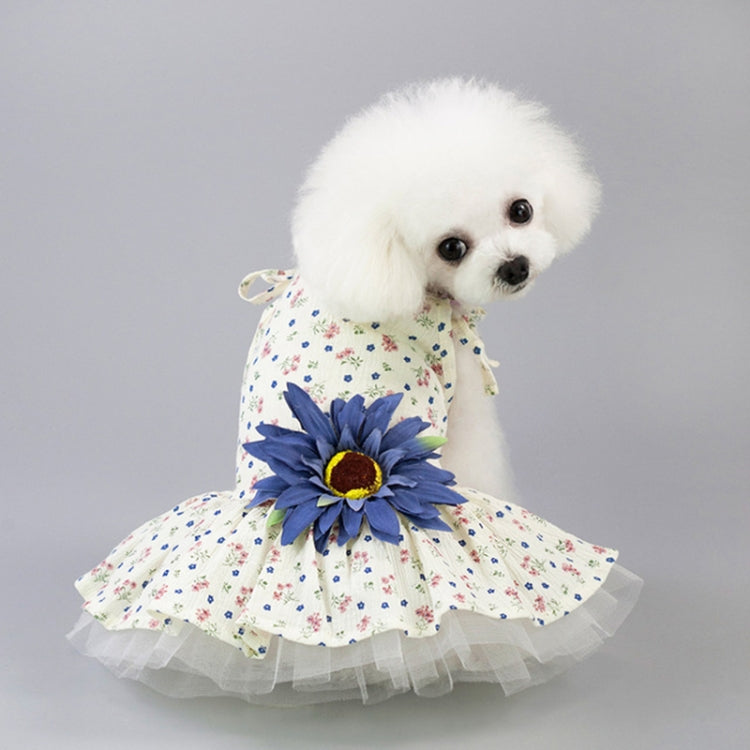 Pet Clothing Dog Cat Spring and Summer Breathable Daisy Skirt