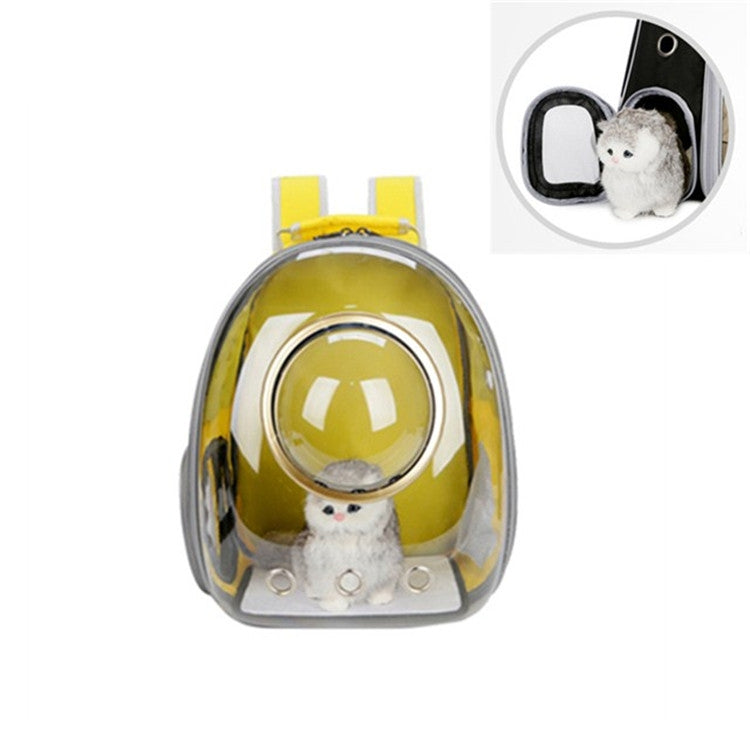 Space Capsule Pet Bag Panoramic Transparent Cat Go Out Portable Breathable Backpack, with Cover