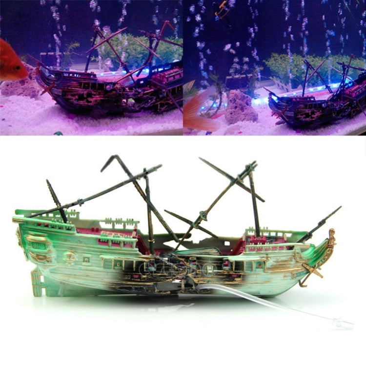 Aquarium Fish Tank Aquarium Landscaping Decoration Oxygen-enhancing Toy Rotten Shipwreck