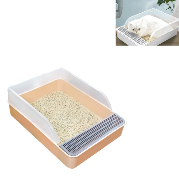 Cat Litter Box Semi-closed Square Feces Basin Pet Toilet