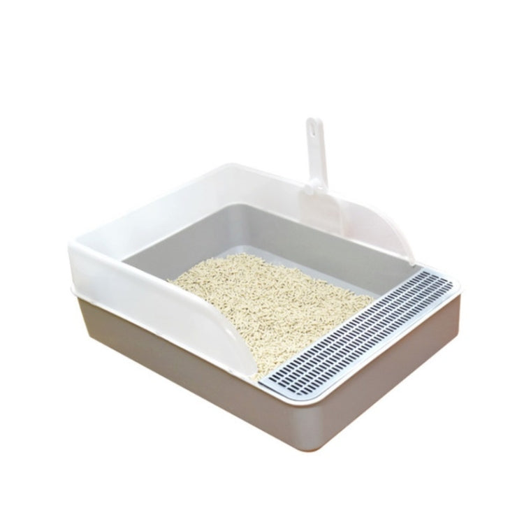 Cat Litter Box Semi-closed Square Feces Basin Pet Toilet