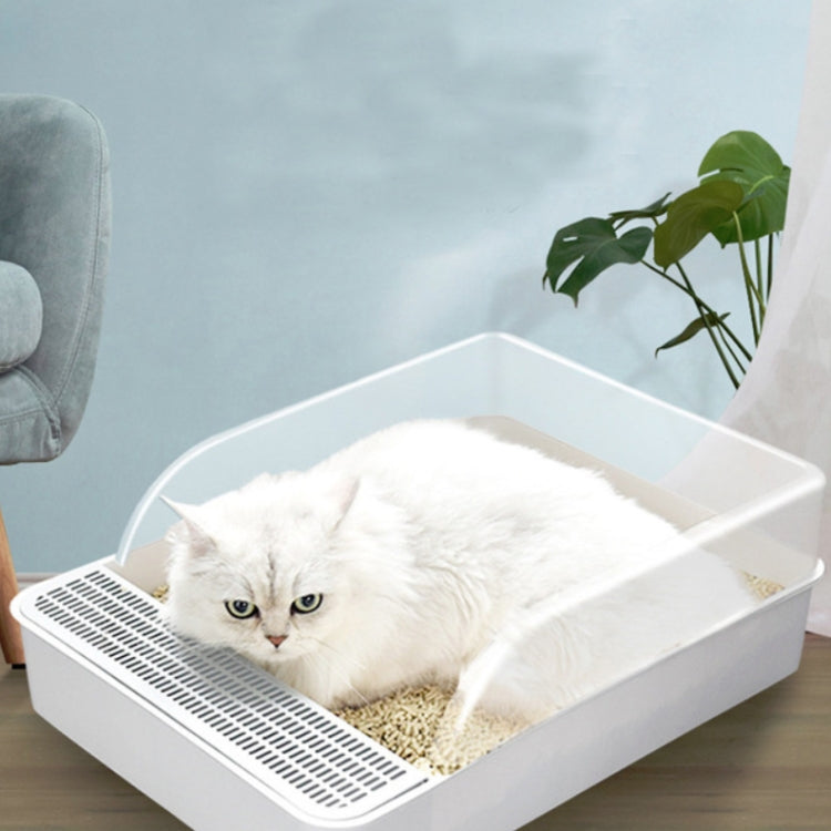 Cat Litter Box Semi-closed Square Feces Basin Pet Toilet