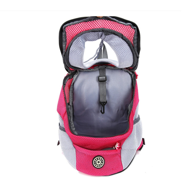 Outdoor Pet Dog Carrier Bag Front Bag Double Shoulder Portable Travel Backpack Mesh Backpack Head