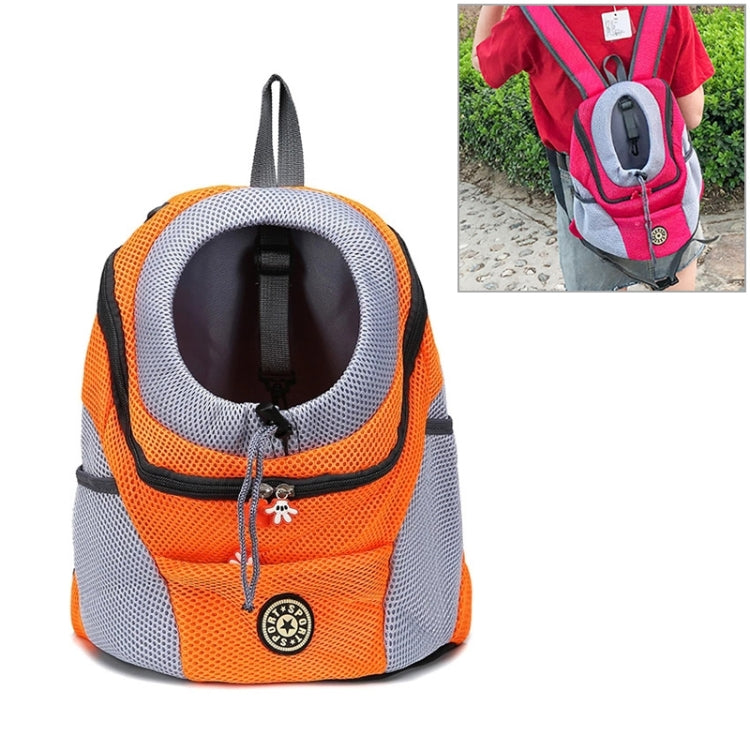 Outdoor Pet Dog Carrier Bag Front Bag Double Shoulder Portable Travel Backpack Mesh Backpack Head