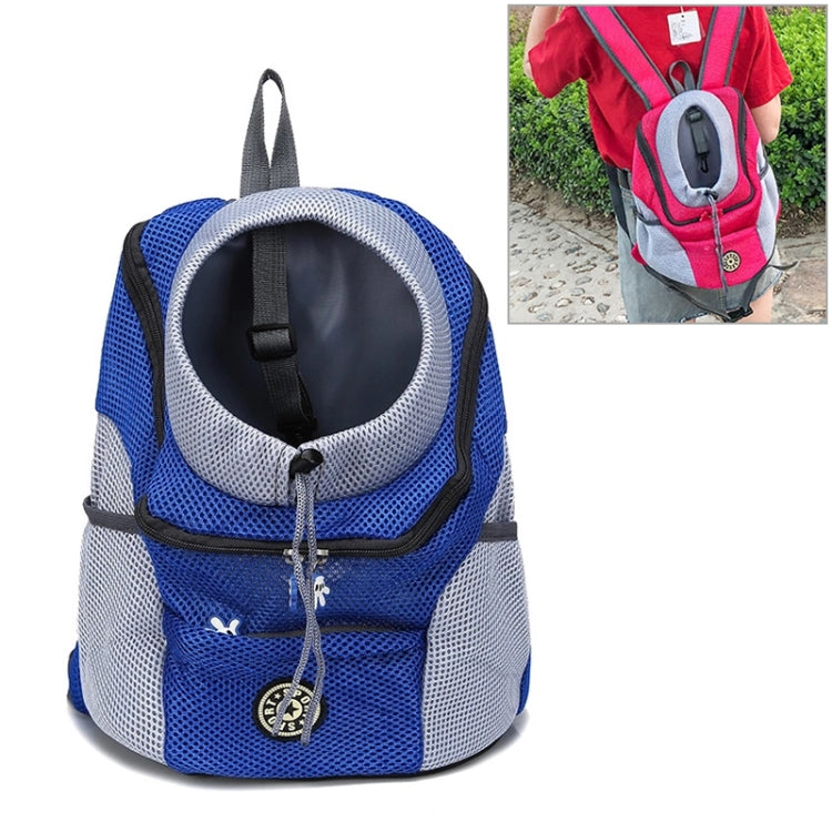 Outdoor Pet Dog Carrier Bag Front Bag Double Shoulder Portable Travel Backpack Mesh Backpack Head