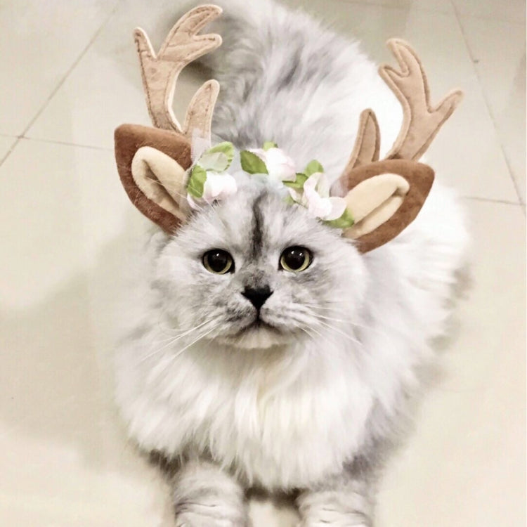 Christmas Pet Accessories Dog Hairpin Cat Ornament Christmas Antler Headband