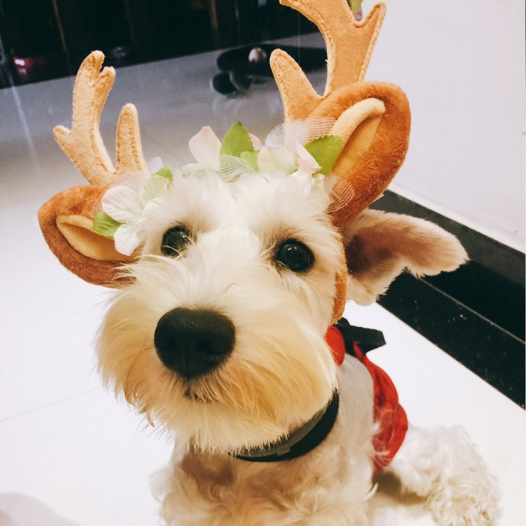 Christmas Pet Accessories Dog Hairpin Cat Ornament Christmas Antler Headband