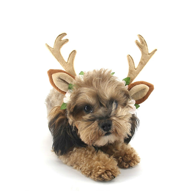 Christmas Pet Accessories Dog Hairpin Cat Ornament Christmas Antler Headband