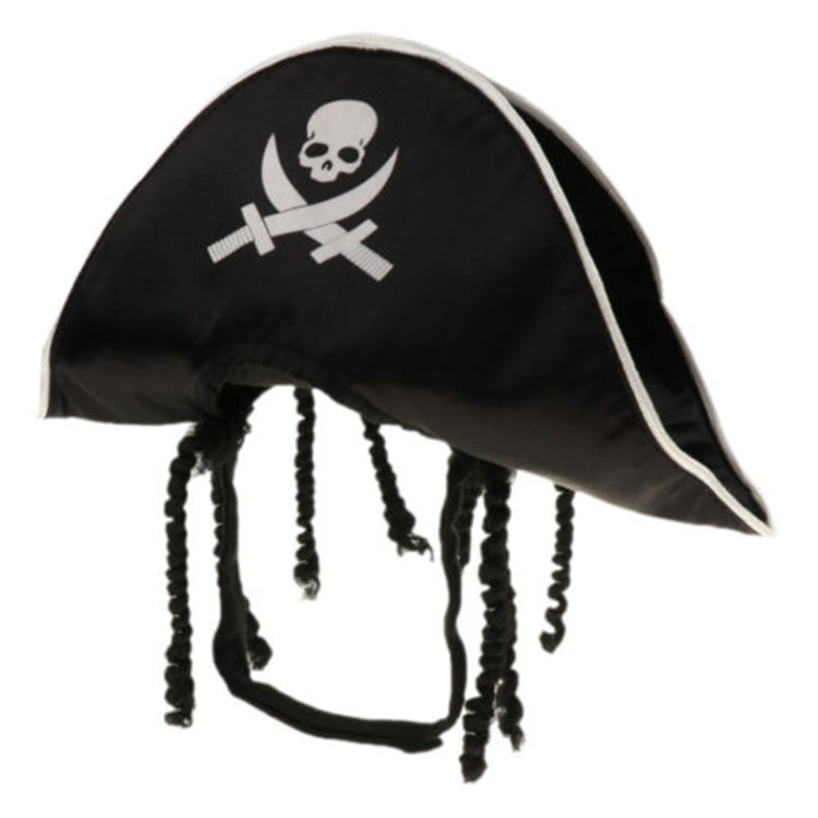 Pet Supplies Halloween Pirate Hat Cat And Dog Wig White Pirate Hat