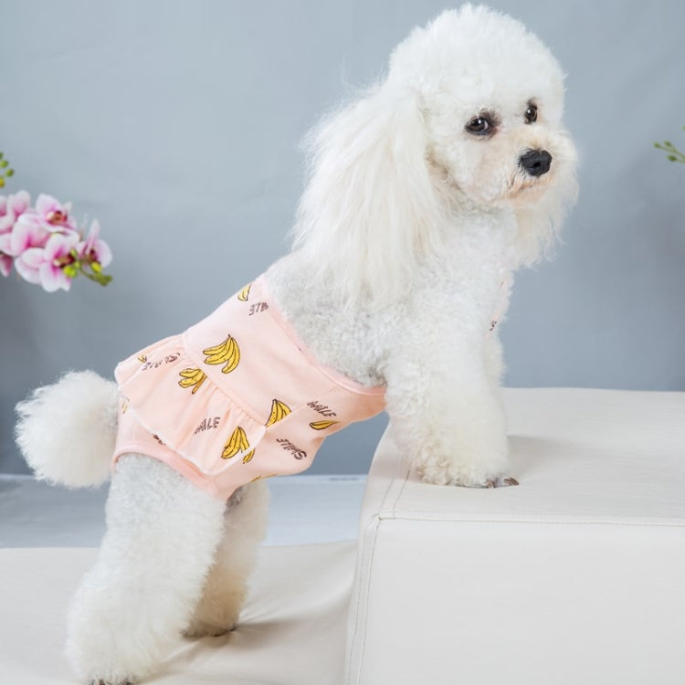 Banana Printed Dog Physiological Pants Comfortable Breathable Strap Pet Physiological Pants