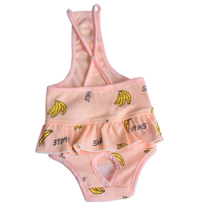 Banana Printed Dog Physiological Pants Comfortable Breathable Strap Pet Physiological Pants