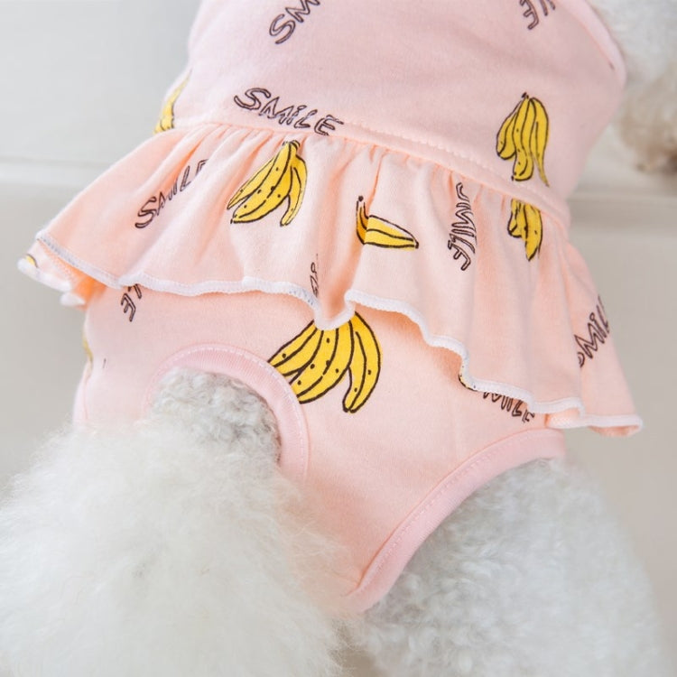 Banana Printed Dog Physiological Pants Comfortable Breathable Strap Pet Physiological Pants