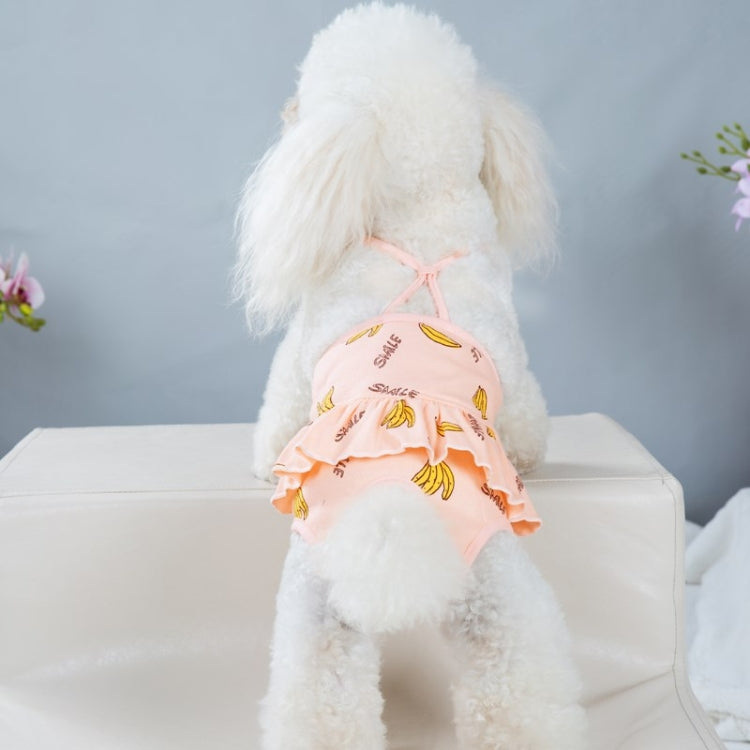 Banana Printed Dog Physiological Pants Comfortable Breathable Strap Pet Physiological Pants