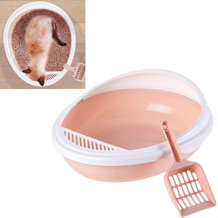 Pet Supplies Semi-Enclosed Detachable Splash-Proof Litter Box Cat Toilet with Cat Litter Scoop