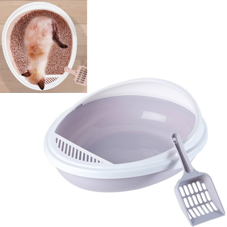 Pet Supplies Semi-Enclosed Detachable Splash-Proof Litter Box Cat Toilet with Cat Litter Scoop