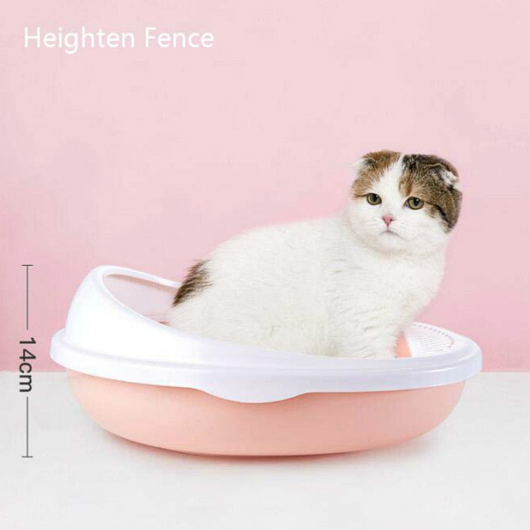 Pet Supplies Semi-Enclosed Detachable Splash-Proof Litter Box Cat Toilet with Cat Litter Scoop