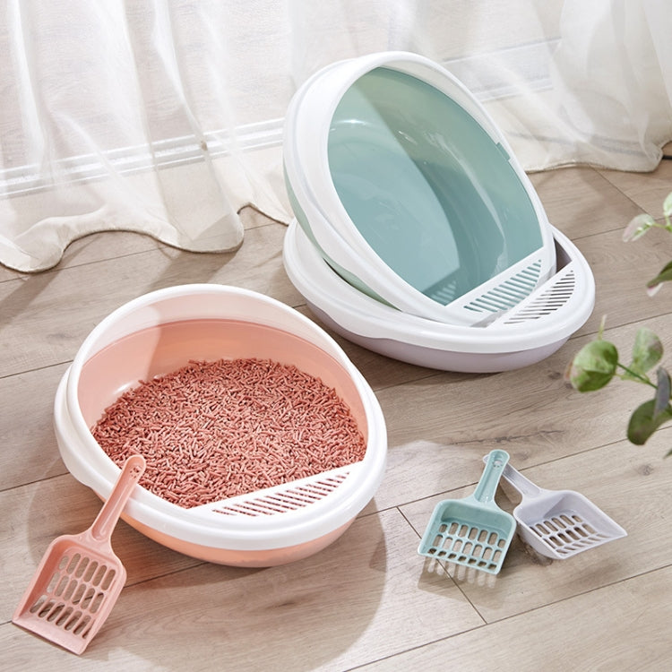 Pet Supplies Semi-Enclosed Detachable Splash-Proof Litter Box Cat Toilet with Cat Litter Scoop