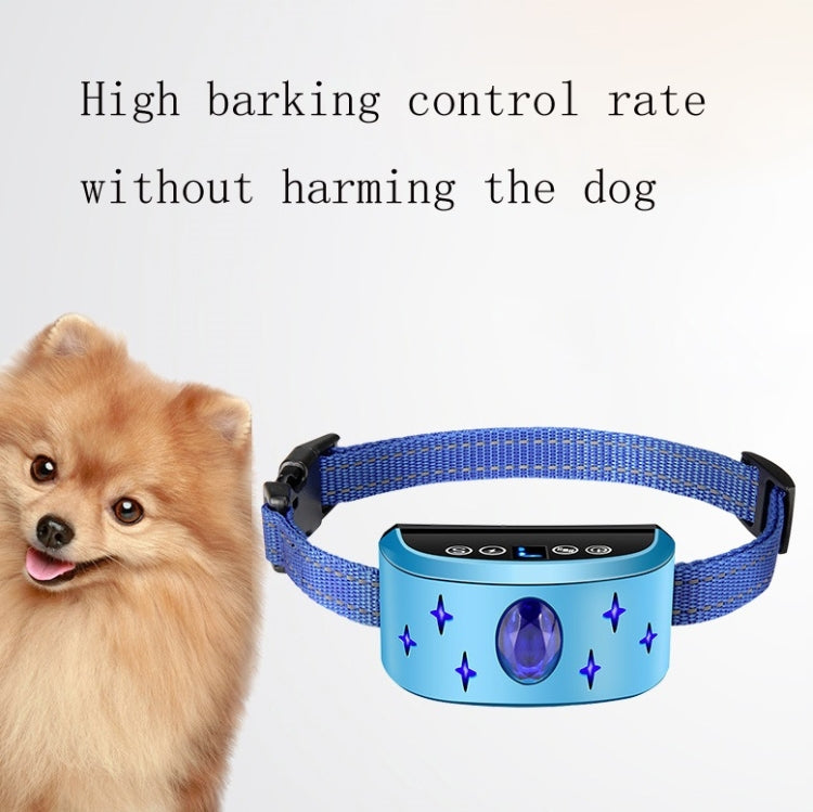 166A Gem Pattern USB Rechargeable Remote Control Electronic Strike Collar Waterproof Dog Training Bark Arrester