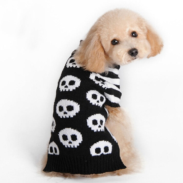 Halloween Skull Pet Sweater Cat & Dog Costume, XXS, XS, S, M, L, XL