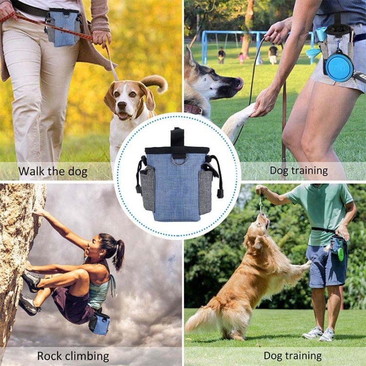 Dog Training Bag Outing Food Snacks Garbage Bag Dog Outing Training Waist Bag Pet Training Bag, Blue Waist Bag, Blue Waist Bag+Folding Bowl