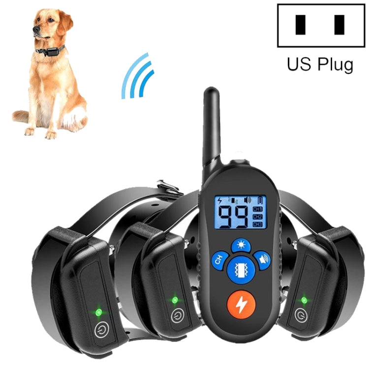 800m Remote Control Electric Shock Bark Stopper Vibration Warning Pet Supplies Electronic Waterproof Collar Dog Training Device