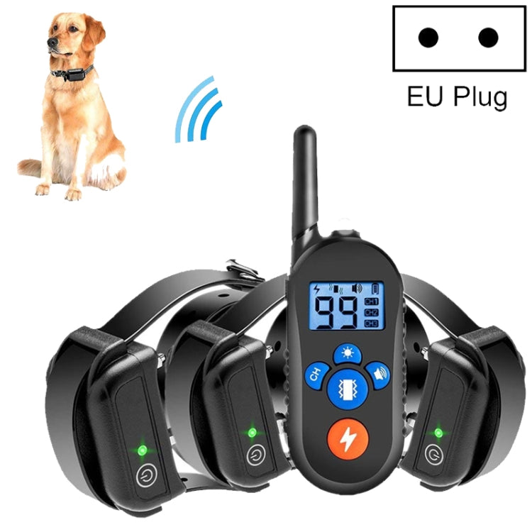 800m Remote Control Electric Shock Bark Stopper Vibration Warning Pet Supplies Electronic Waterproof Collar Dog Training Device