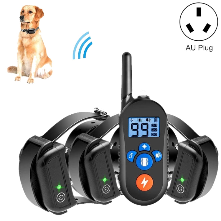 800m Remote Control Electric Shock Bark Stopper Vibration Warning Pet Supplies Electronic Waterproof Collar Dog Training Device