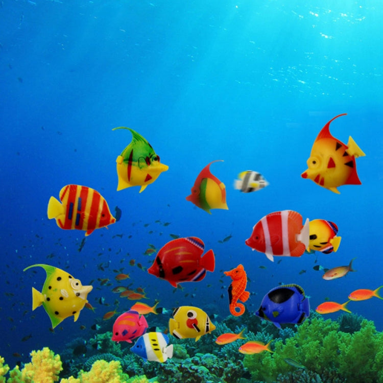 10 PCS Fish Tank Simulation Fake Fish Plastic Tropical Fish Children Swimming Pool Toy, Random Color Delivery