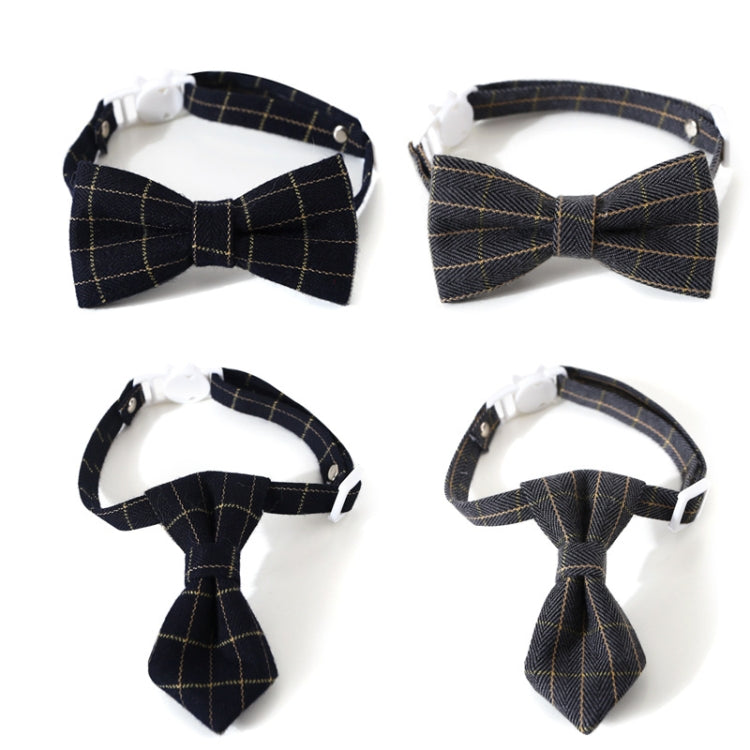 Pet Sub-Bow Tie Adjustable Cat Dog Collar Accessories, Bowknot S 17-32cm, Tie S 17-32cm