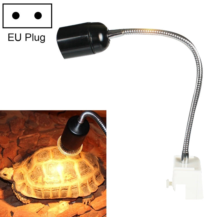 Tortoise UVB Tanning Lamp Holder Full Spectrum Pet Solar Heating Light Holder, EU Plug