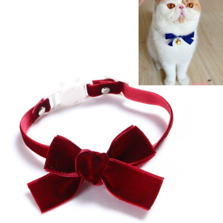 Velvet Bowknot Adjustable Pet Collar Cat Dog Rabbit Bow Tie Accessories