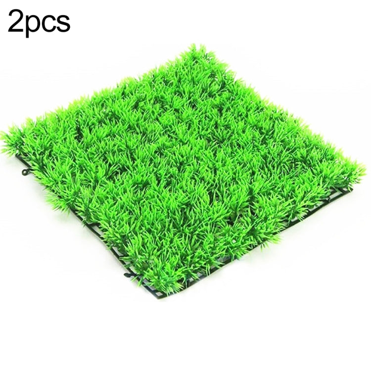 2 PCS Simulation Lawn Shopping Mall Indoor And Outdoor Fish Tank Turtle Tank Green Plant Decoration, Size: 25x25x3.5cm