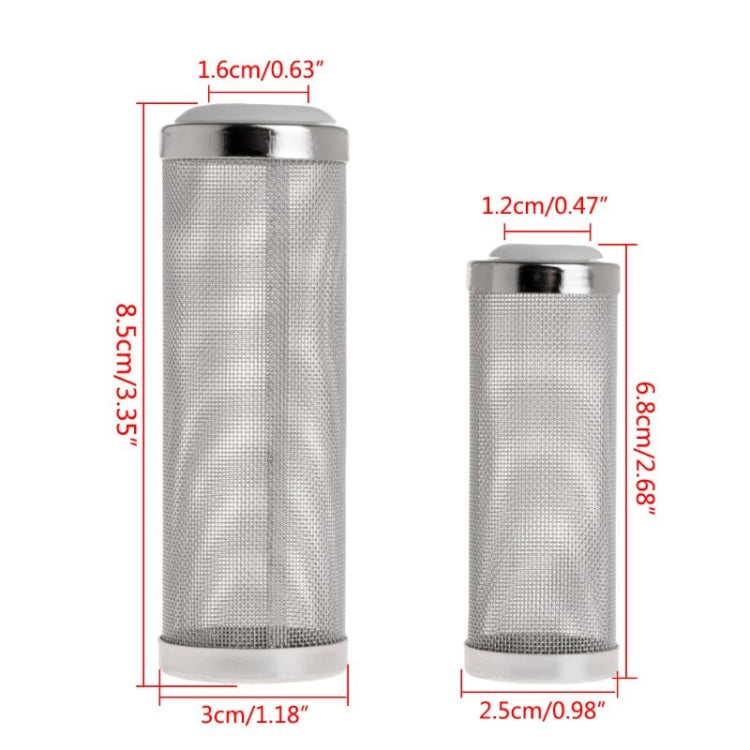 Stainless Steel Water Inlet Protective Cover Fish Tank Aquarium Filter Water Inlet Suction Filter Cover, Specification: White 12mm, White 12mm, White 16mm, Black 12mm, Black 16mm