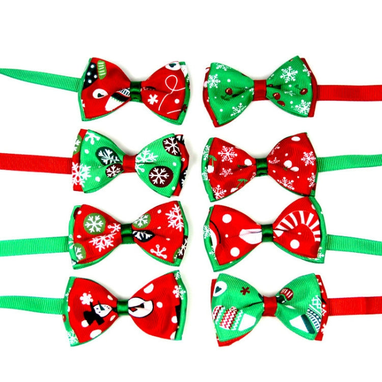 5 PCS Christmas Holiday Pet Cat Dog Collar Bow Tie Adjustable Neck Strap Cat Dog Grooming Accessories Pet Product