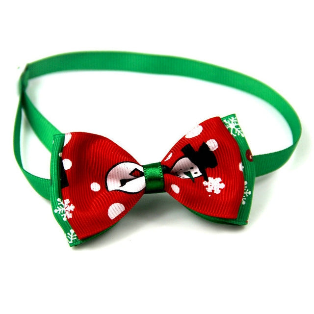 5 PCS Christmas Holiday Pet Cat Dog Collar Bow Tie Adjustable Neck Strap Cat Dog Grooming Accessories Pet Product