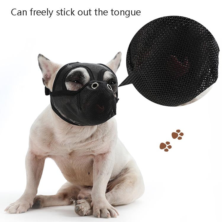 Bulldog Mouth Cover Flat Face Dog Anti-Eat Anti-Bite Drinkable Water Mouth Cover