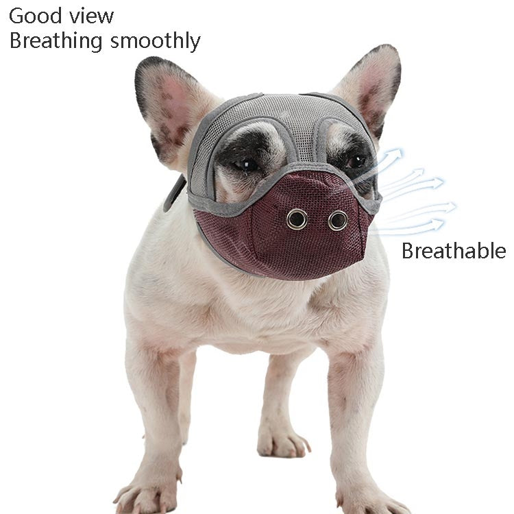 Bulldog Mouth Cover Flat Face Dog Anti-Eat Anti-Bite Drinkable Water Mouth Cover