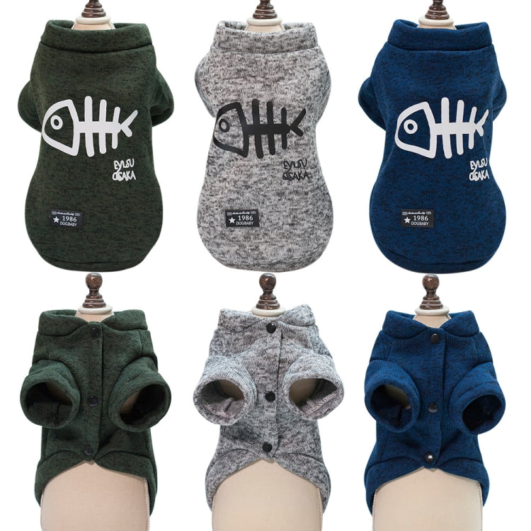 Autumn  Winter Pet Clothes Pet Vest Fishbone Hoodie for Puppy Dog