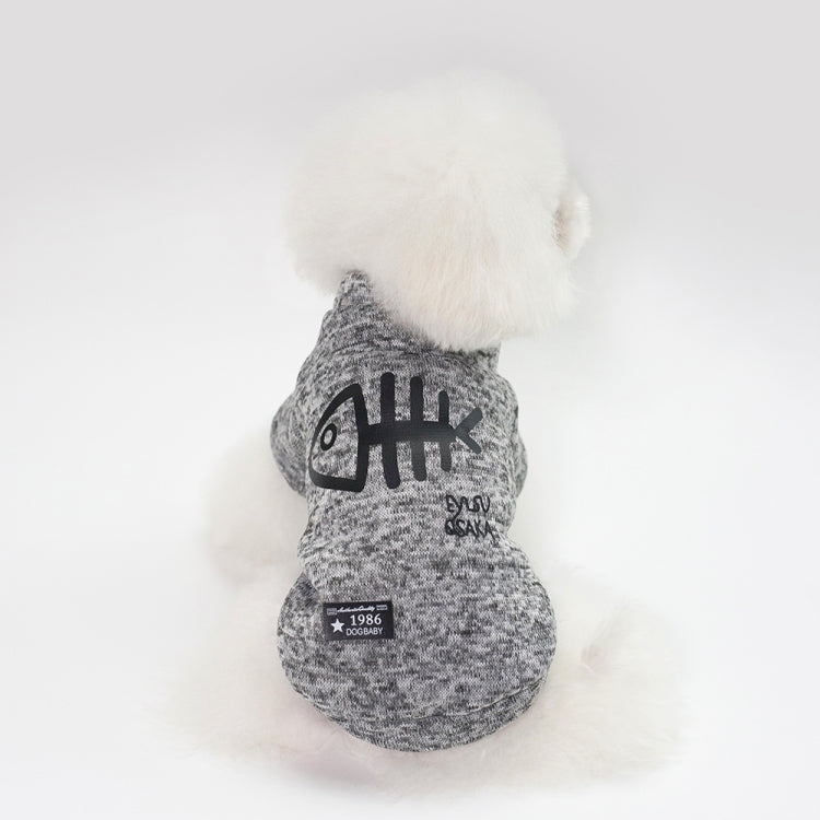 Autumn  Winter Pet Clothes Pet Vest Fishbone Hoodie for Puppy Dog