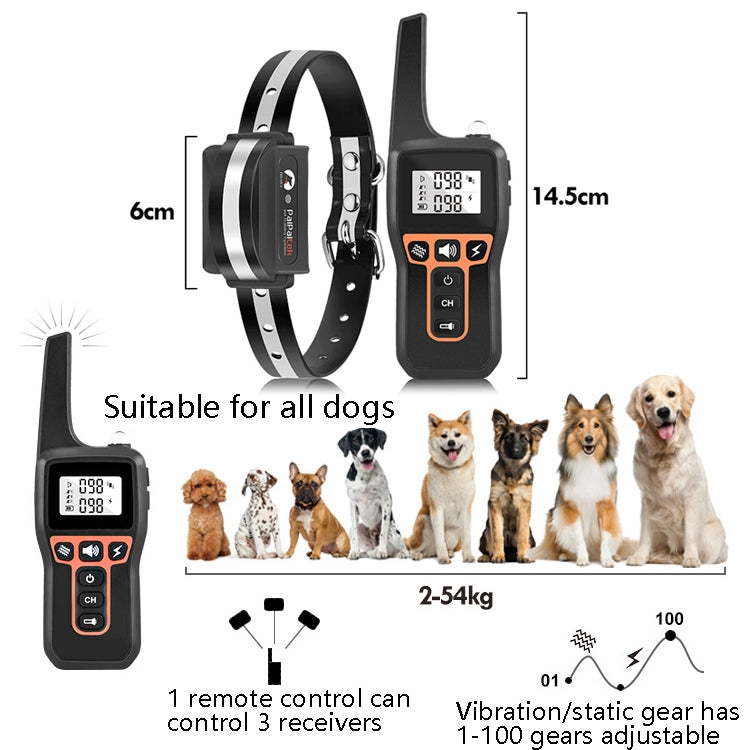 PaiPaitek PD529 Remote Control Dog Training Device Voice Control Anti-Barking Device Dog Training Device