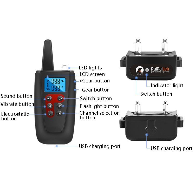 PaiPaitek PD526 Automatic Sound Control Barking Stopper Dog Training Supplies Electronic Bark Control Collar