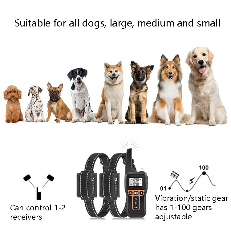 PaiPaitek PD529-2 Remote Training Dog Device Pet Training Supplies Anti-Barking Training Equipment