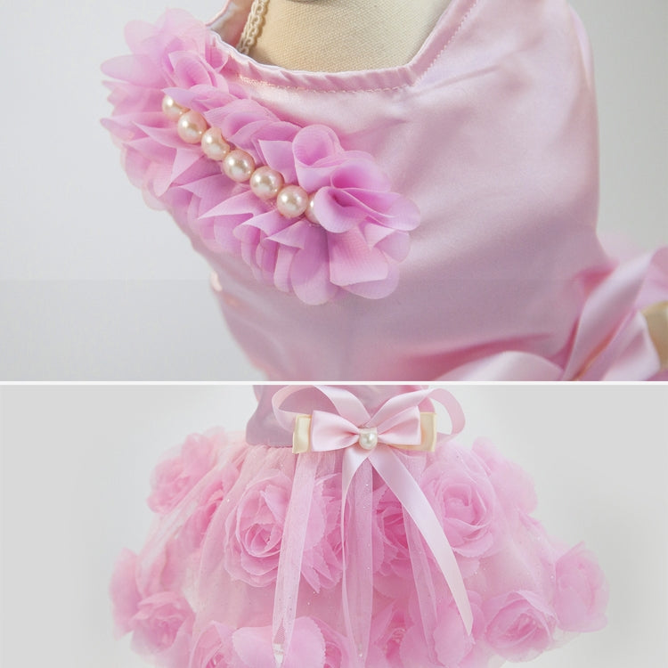 Pet Clothes Dog Spring Summer Thin Dress Rose Dress