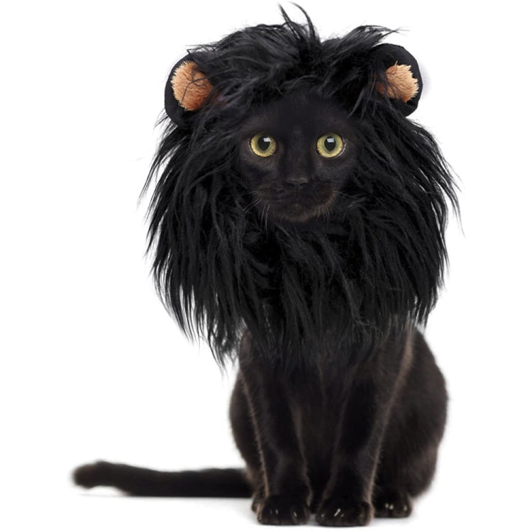 Pet Dog Cat Imitation Lion Headgear Headdress Wig Hat