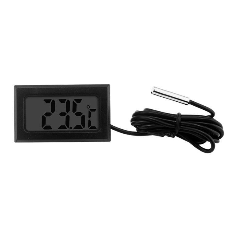 Fish Tank Digital Thermometer Waterproof Probe Electronic Measuring Thermometer, Line Length: 5m (Black)