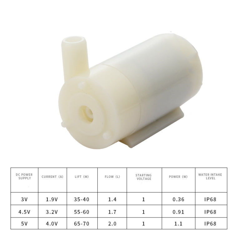 Quiet Mini Horizontal Vertical Submersible Pump, Style: White Horizontal