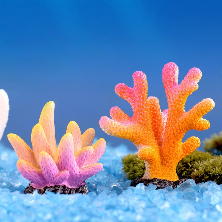 10 PCS Simulation Resin Coral Aquarium Fish Tank Small Ornaments